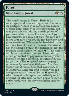 Forest (#258) (The Full-Text Lands) (foil)